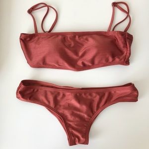 Billabong Sparkly Copper Bikini Top (M)